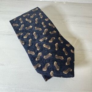 Men's Blue and Brown Tie